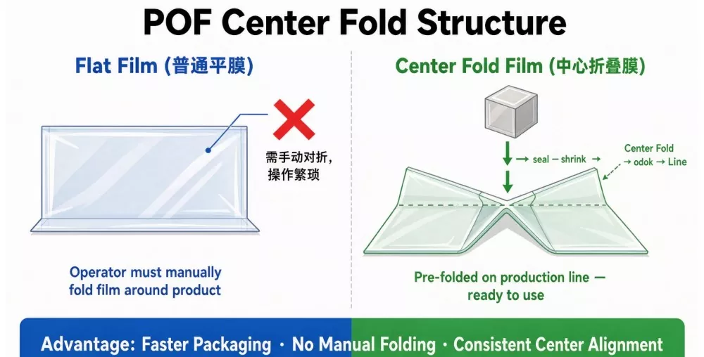Center-Folded POF Shrink Film